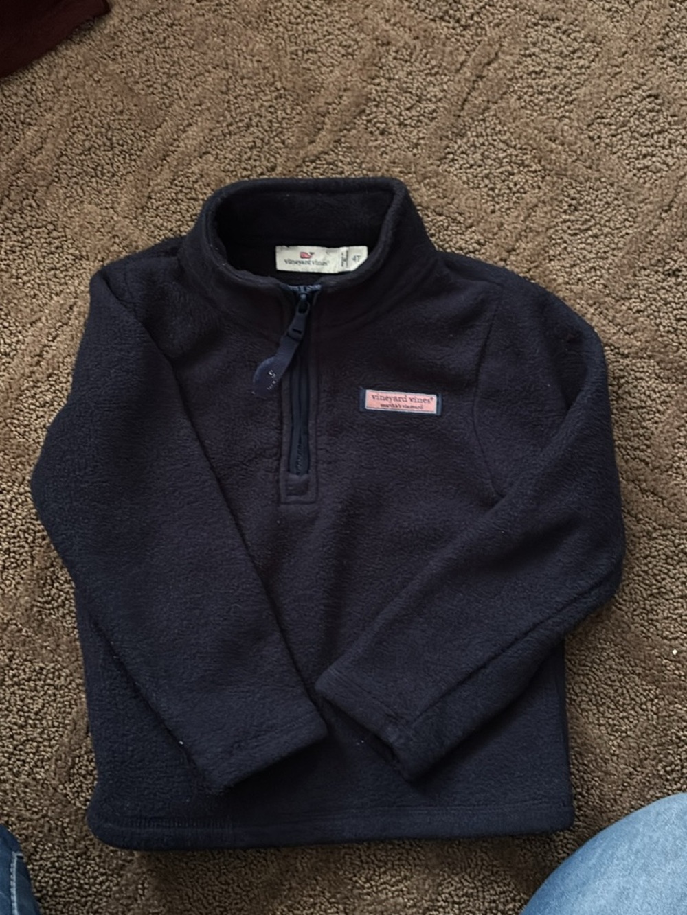 Vineyard Vines Kids Navy Half-Zip Fleece Pullover
